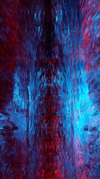 Poster Red and Blue Textural Organic System, c.2015-2025