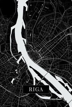 Canvas Print Riga black