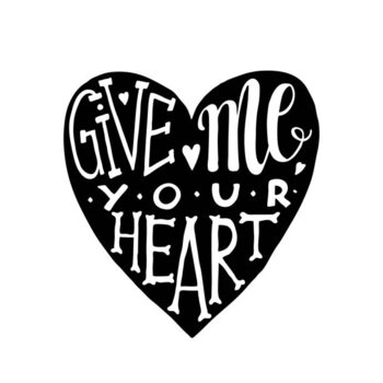 Poster Romantic love poster with heart