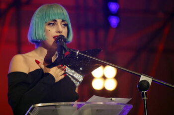 Canvas Print Rome, June 11, 2011. Lady GaGA live at EuroPride/Roma, 11 December 2011. Concerto di Lady Gaga all'Europride -