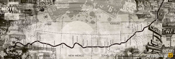 Плакат Route 66 - route map