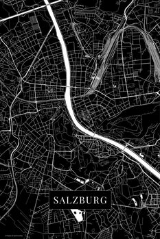 Canvas Print Salzburg black