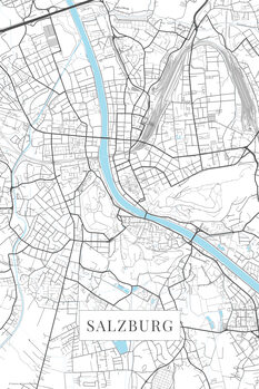 Canvas Print Salzburg white