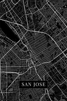 Canvas Print San Jose black
