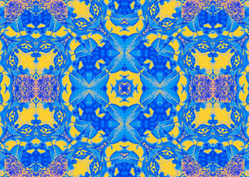 Poster Seamless kaleidoscopic mosaic pattern background