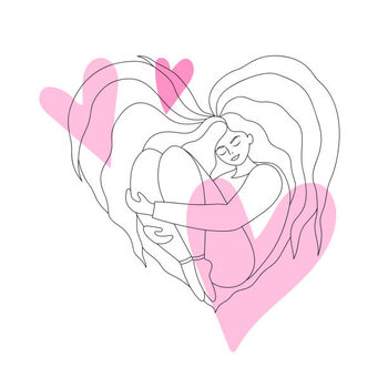 Poster Self love, health, beauty and wellness concept