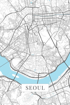Poster Seoul white