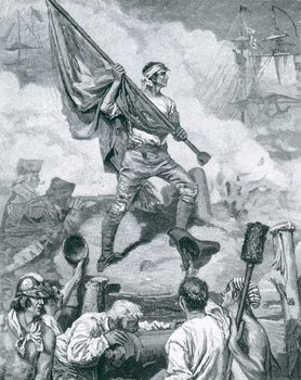 Poster Sergeant Jasper at the Battle of Fort Moultrie