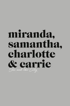 Poster Sex and The City - Names