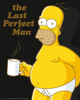 Poster SIMPSONS - homer coffee break