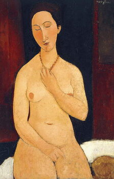 Poster Sitting Nude with Necklace