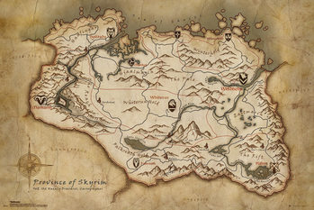 Skyrim - Map Poster