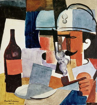 Poster Soldier with Pipe and Bottle