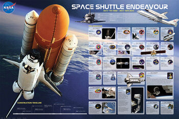 Poster Space Shuttle Endeavour - Missions