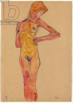 Poster Standing Female Nude ; Stehender weiblicher Akt