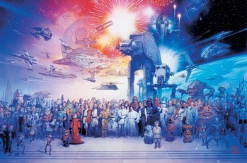 STAR  WARS - cast Poster