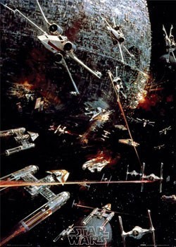 STAR WARS -  space battle Poster
