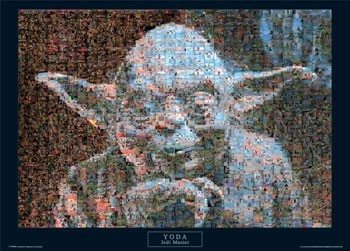 STAR WARS - yoda photomosaic Poster