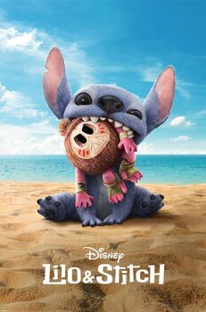 Плакат Stitch - Stitch & Moana