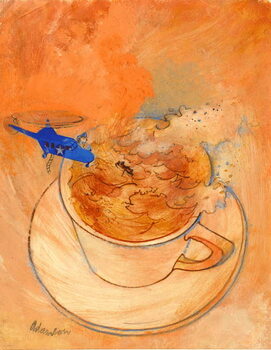 Poster Storm in a teacup,  gouache on paper