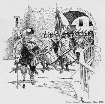 Poster Stuyvesant Surrendering Fort Amsterdam to the English,