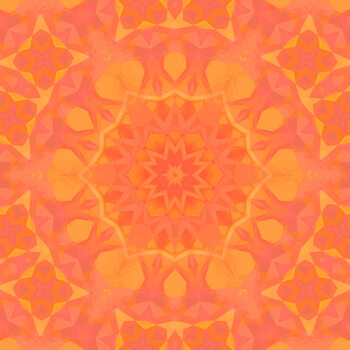 Poster Sun Seamless Pattern. Yellow Orange Stars