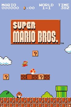 Poster Super Mario Bros. - World 1-1