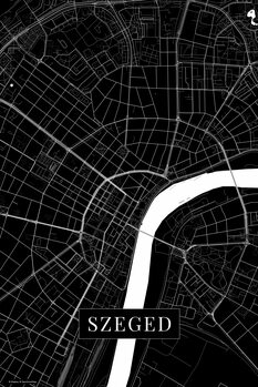 Canvas Print Szeged black