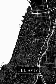 Плакат Tel Aviv black