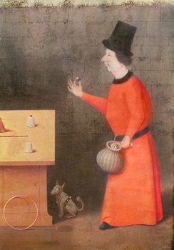 Poster The Conjuror, detail (oil on panel)