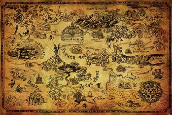 The Legend Of Zelda - Hyrule Map Poster