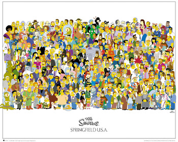 Poster THE SIMPSONS - cast