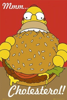 Poster THE SIMPSONS - cholesterol!