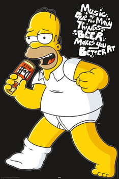 Poster THE SIMPSONS - homer music