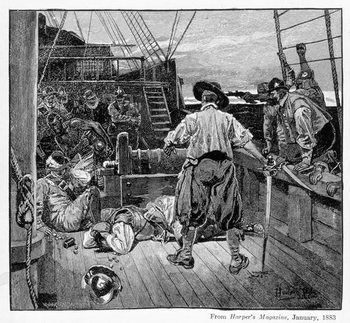 Poster Thomas Moon began to Lay about him with his Sword