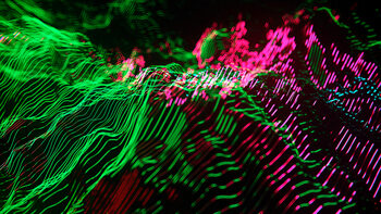 Poster Topographic Bits in Motion,  c.2015-2025