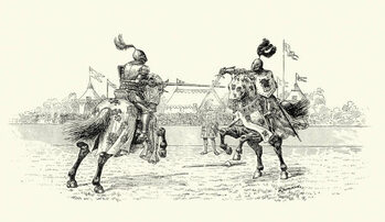 Poster Two knights fighting in the lists,