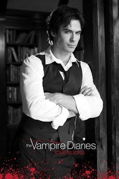Poster Vampire Diaries - Damon (B&W)