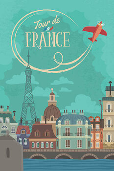 Poster Vintage French Cityscape Poster