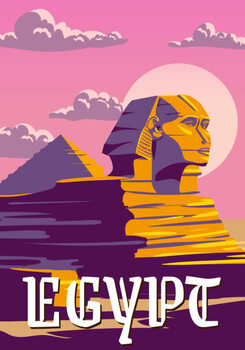 Poster Vintage Poster Ancient Sphinx, Egypt Pharaoh