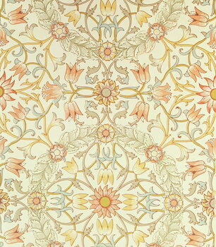 Плакат Wallpaper with a floral design of lilies