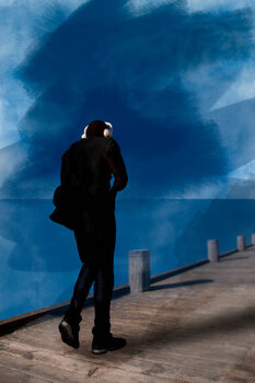 Poster Watercolor image of a black male