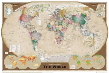 World Map - Tripel Projection Poster