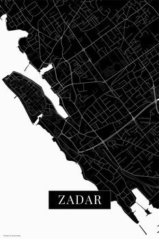 Canvas Print Zadar black