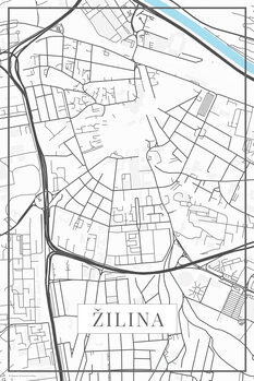 Poster Žilina white