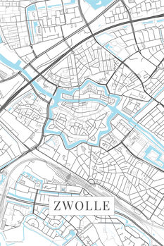Canvas Print Zwolle white