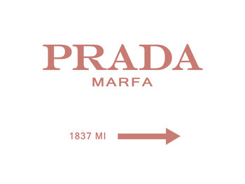 Принти на полотні Prada marfa peach