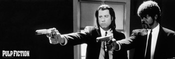 Πλαισιωμένη αφίσα Pulp Fiction - b&w guns