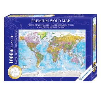 Puzzle Puzzle 1000 pcs - World Map