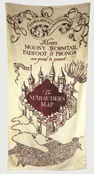 Pyyhe Harry Potter - Marauder's Map